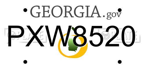 PXW8520 Georgia License Plate