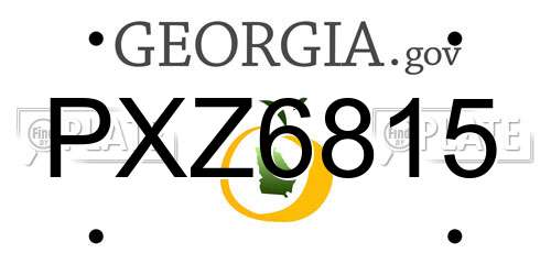PXZ6815 Georgia License Plate