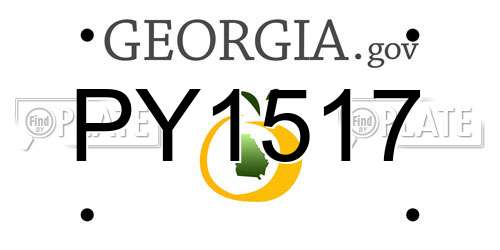 PY1517 Georgia License Plate