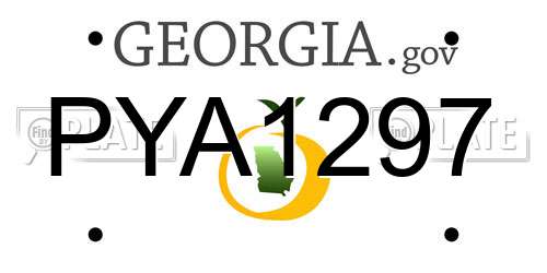 PYA1297 Georgia License Plate