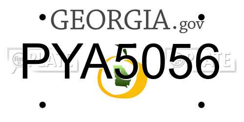 PYA5056 Georgia License Plate