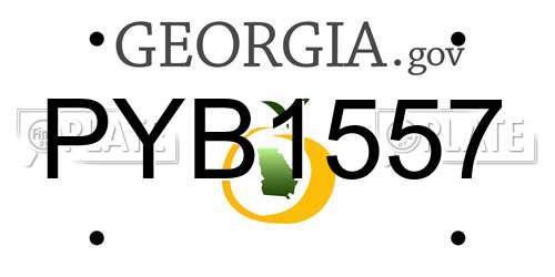 PYB1557 Georgia License Plate