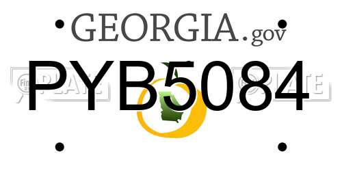 PYB5084 Georgia License Plate