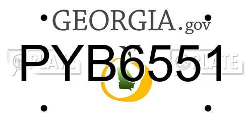 PYB6551 Georgia License Plate