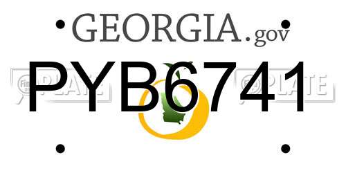 PYB6741 Georgia License Plate