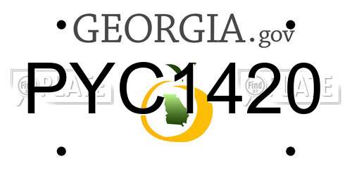 PYC1420 Georgia License Plate