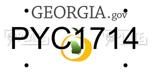 PYC1714 Georgia License Plate