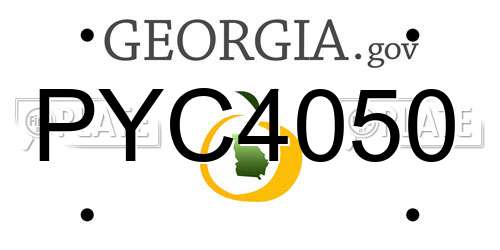 PYC4050 Georgia License Plate