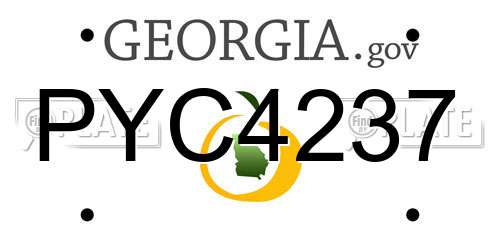 PYC4237 Georgia License Plate