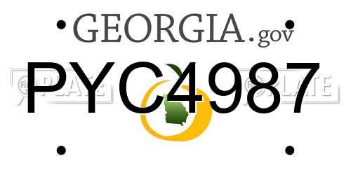 PYC4987 Georgia License Plate