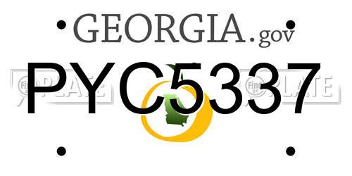 PYC5337 Georgia License Plate