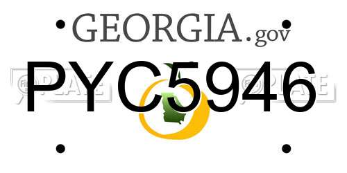 PYC5946 Georgia License Plate