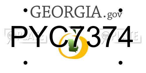 PYC7374 Georgia License Plate