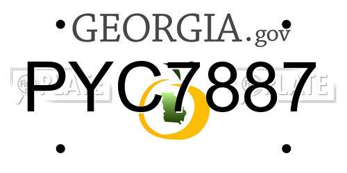 PYC7887 Georgia License Plate