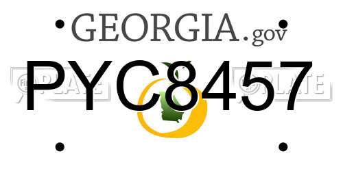 PYC8457 Georgia License Plate