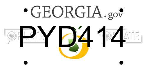 PYD414 Georgia License Plate