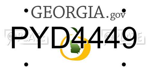 PYD4449 Georgia License Plate