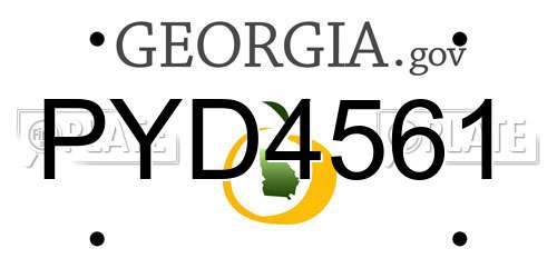 PYD4561 Georgia License Plate