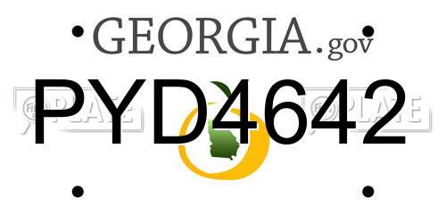 PYD4642 Georgia License Plate