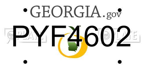 PYF4602 Georgia License Plate