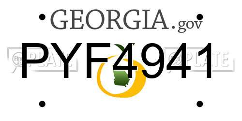 PYF4941 Georgia License Plate
