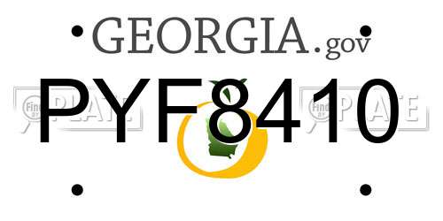PYF8410 Georgia License Plate