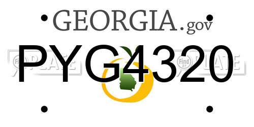 PYG4320 Georgia License Plate