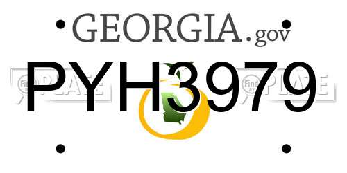 PYH3979 Georgia License Plate