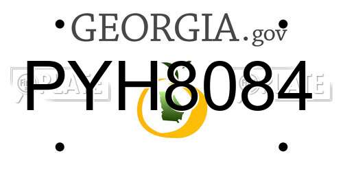 PYH8084 Georgia License Plate