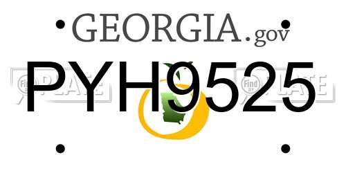 PYH9525 Georgia License Plate