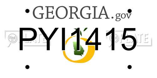 PYI1415 Georgia License Plate