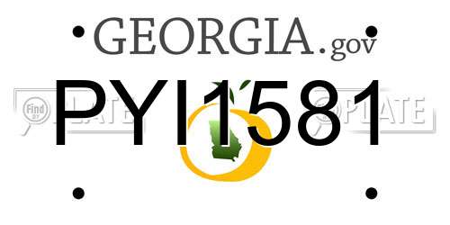 PYI1581 Georgia License Plate