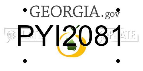 PYI2081 Georgia License Plate