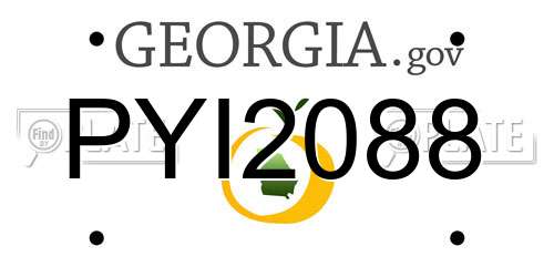 PYI2088 Georgia License Plate
