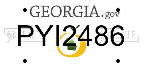 PYI2486 Georgia License Plate