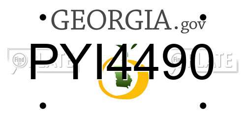 PYI4490 Georgia License Plate