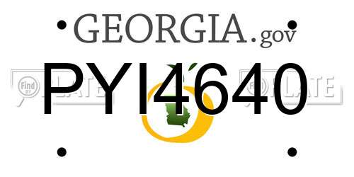 PYI4640 Georgia License Plate