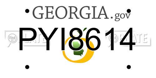 PYI8614 Georgia License Plate
