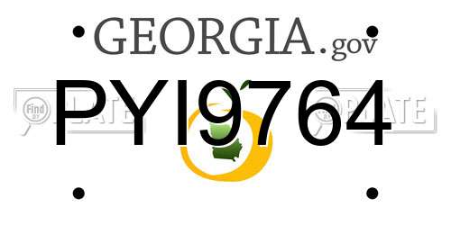 PYI9764 Georgia License Plate