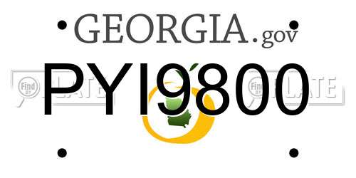 PYI9800 Georgia License Plate