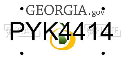 PYK4414 Georgia License Plate