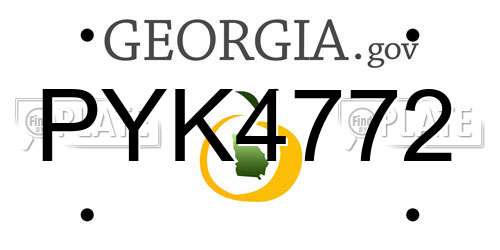 PYK4772 Georgia License Plate