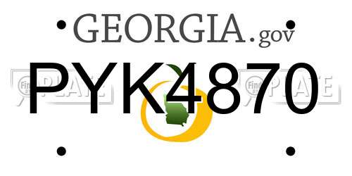 PYK4870 Georgia License Plate