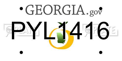 PYL1416 Georgia License Plate