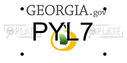PYL7 Georgia License Plate