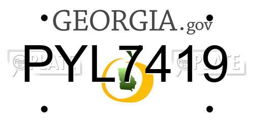 PYL7419 Georgia License Plate