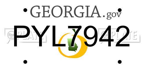 PYL7942 Georgia License Plate