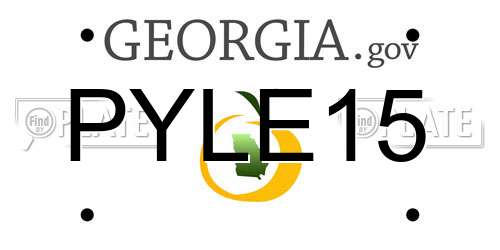 PYLE15 Georgia License Plate
