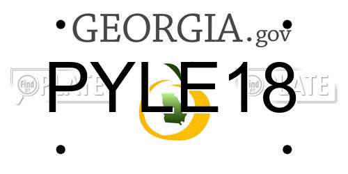 PYLE18 Georgia License Plate