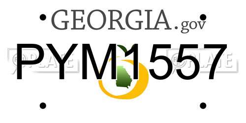 PYM1557 Georgia License Plate